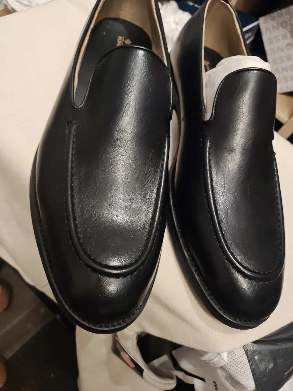 Call It Spring Black Leather Slip-On Men’s Loafers 13